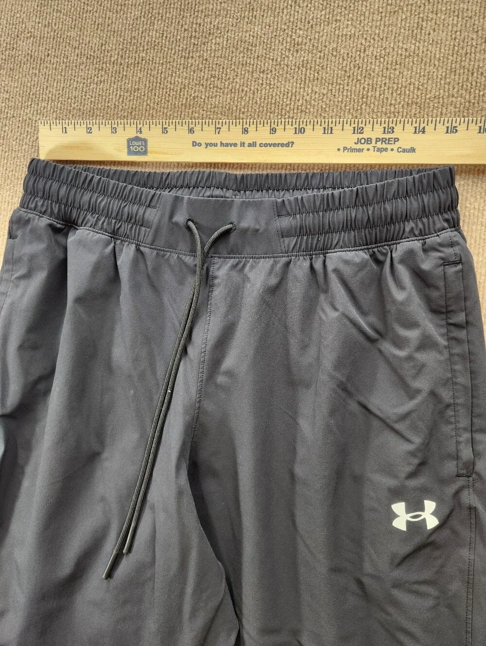 Under Armour Men's L Black/White Colorblock Jogger Pants Drawstring Pockets - Picture 5 of 6